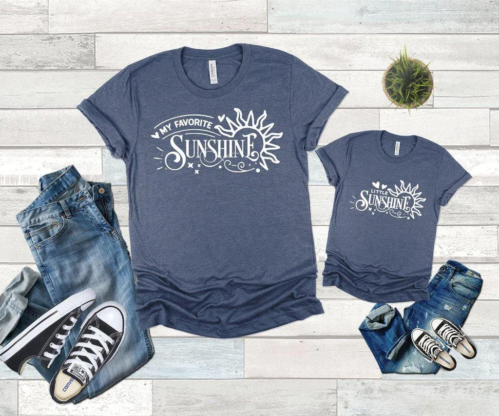My Favorite Sunshine Little Sunshine Family Shirts