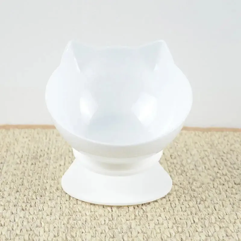 Non-Slip Cat Single Double Pet Bowls With Stand Food Feed And Water Bowls Inclination Stand Cats Feeders Feeding Kitten Supplies