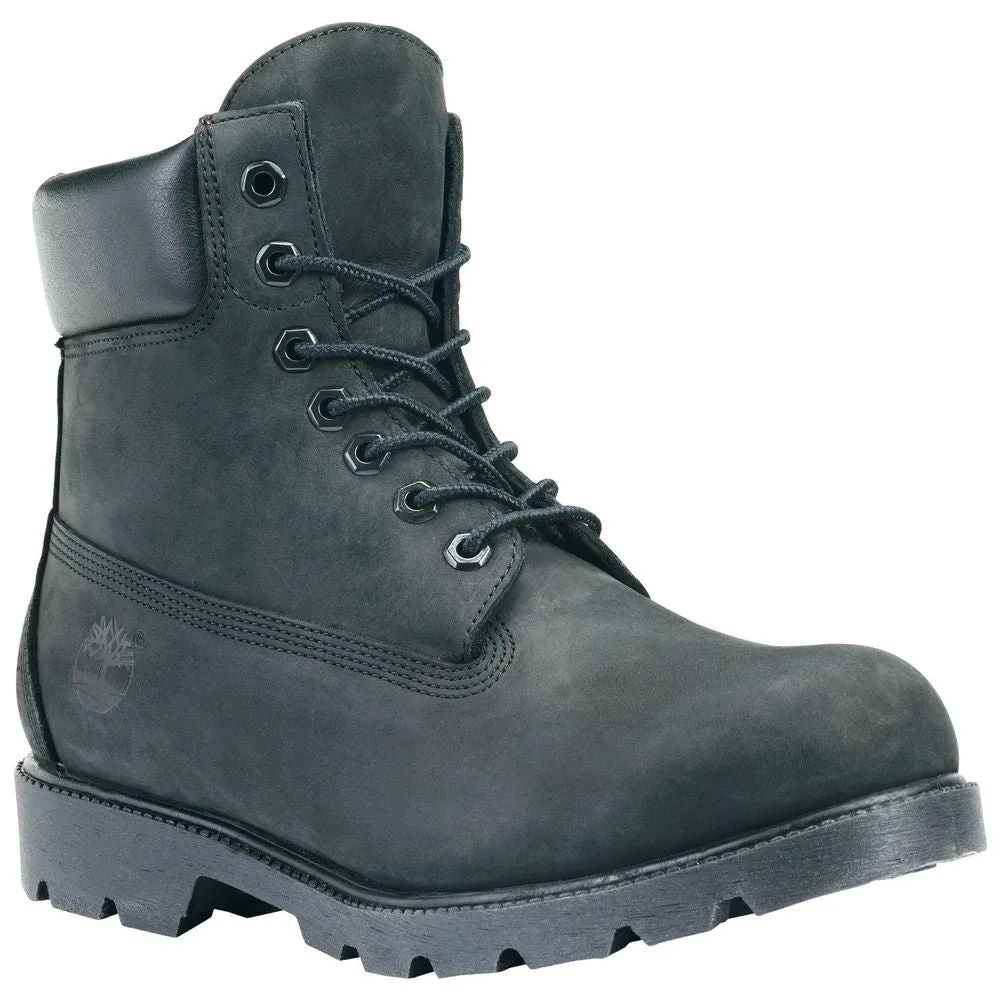 TIMBERLAND 19039 Leather 6-Inch Classic HIKING Boots BLACK 8 Trek Field Trail Camping