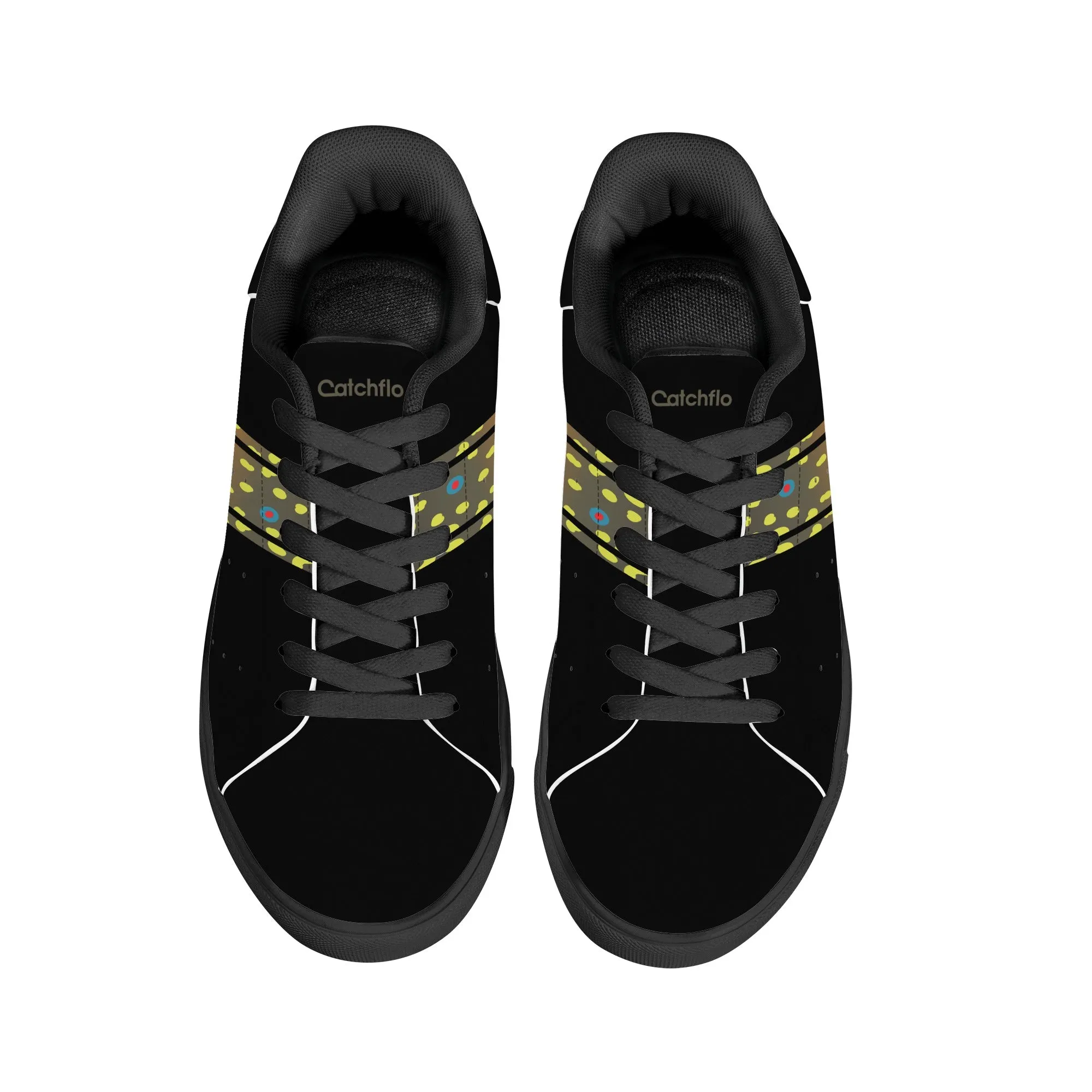 Womens Brookietown Racer Vegan Leather Sneaker (black)
