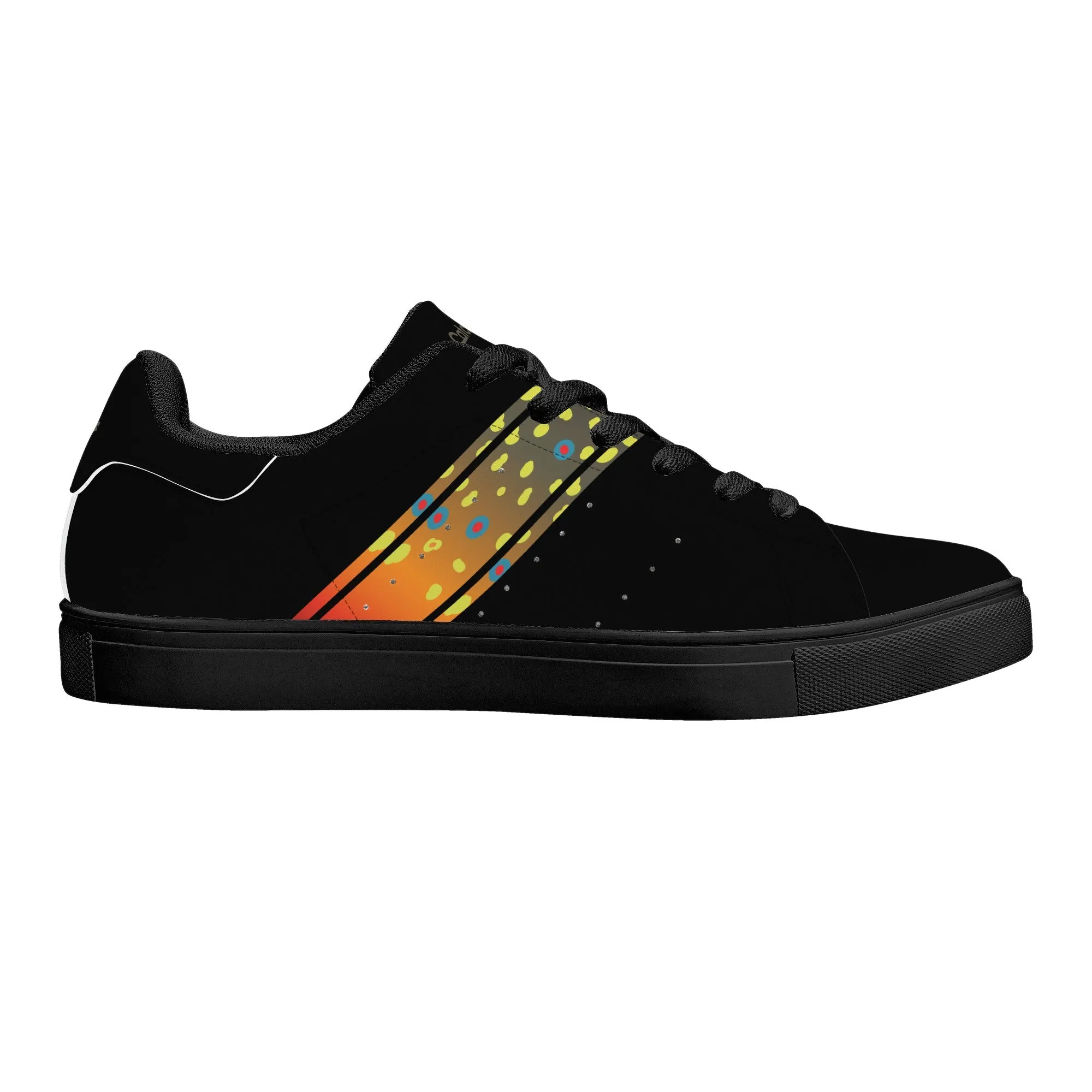 Womens Brookietown Racer Vegan Leather Sneaker (black)