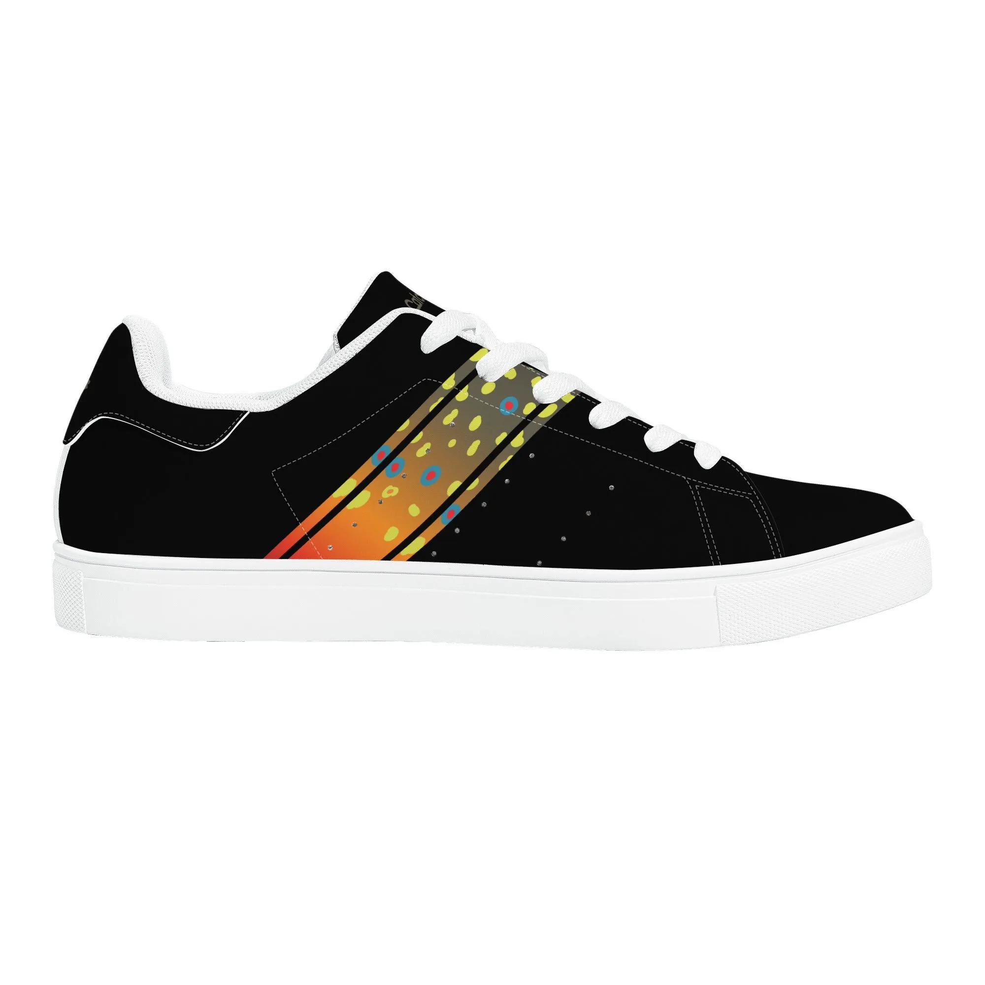 Womens Brookietown Racer Vegan Leather Sneaker (black)