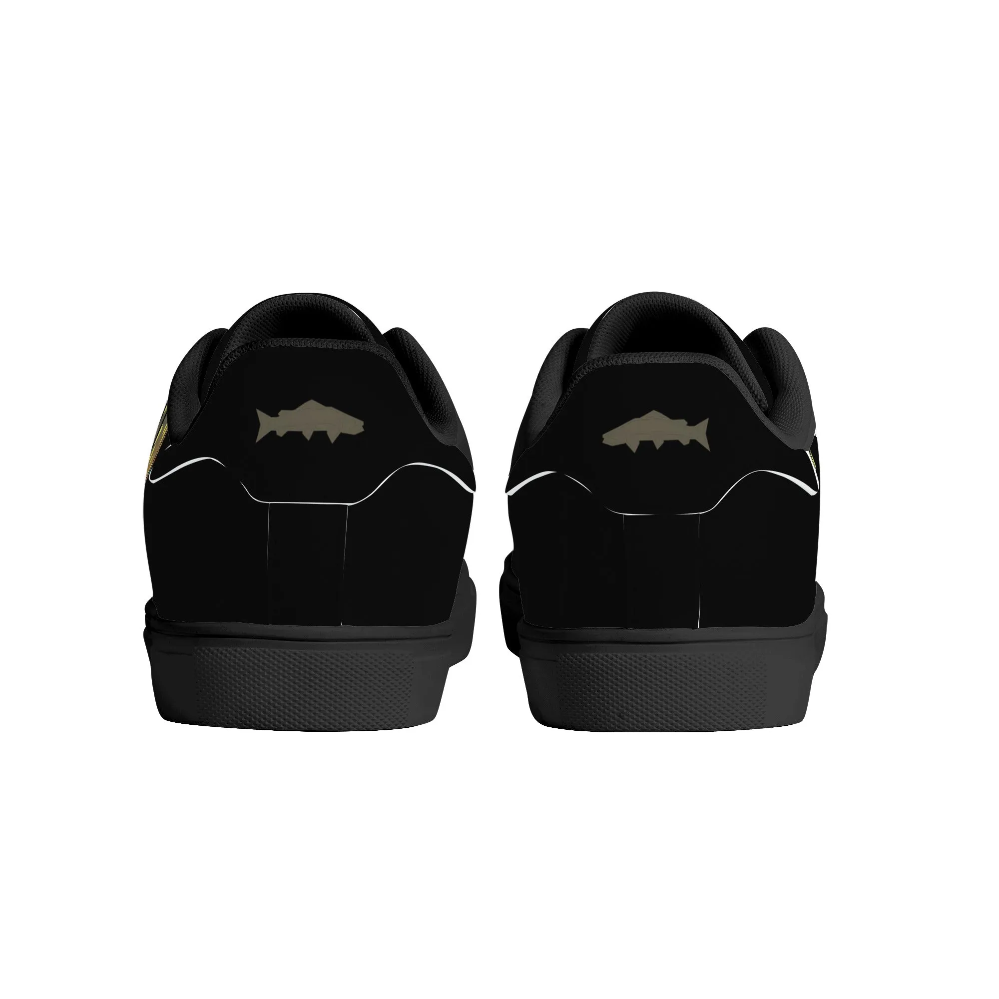 Womens Brookietown Racer Vegan Leather Sneaker (black)