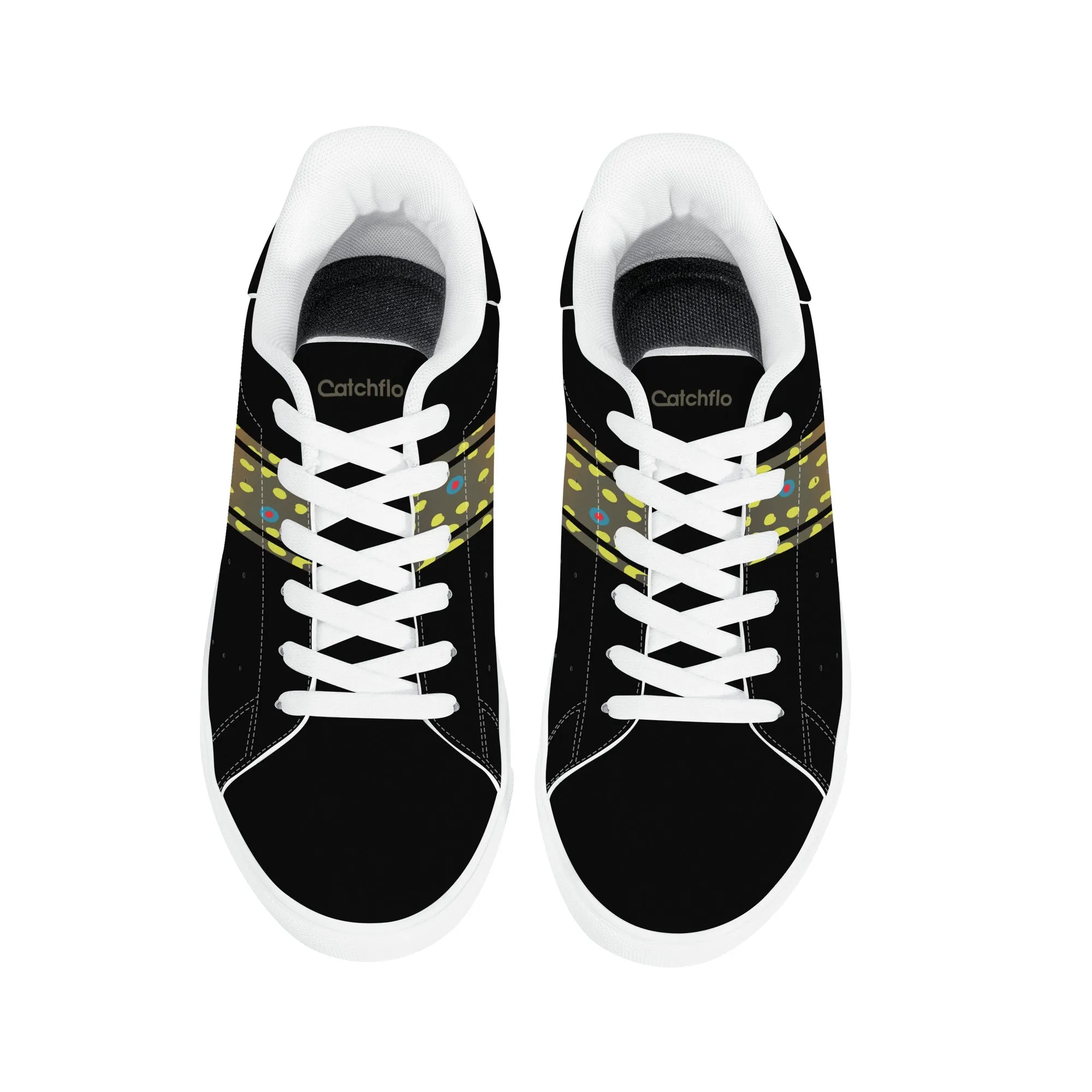 Womens Brookietown Racer Vegan Leather Sneaker (black)